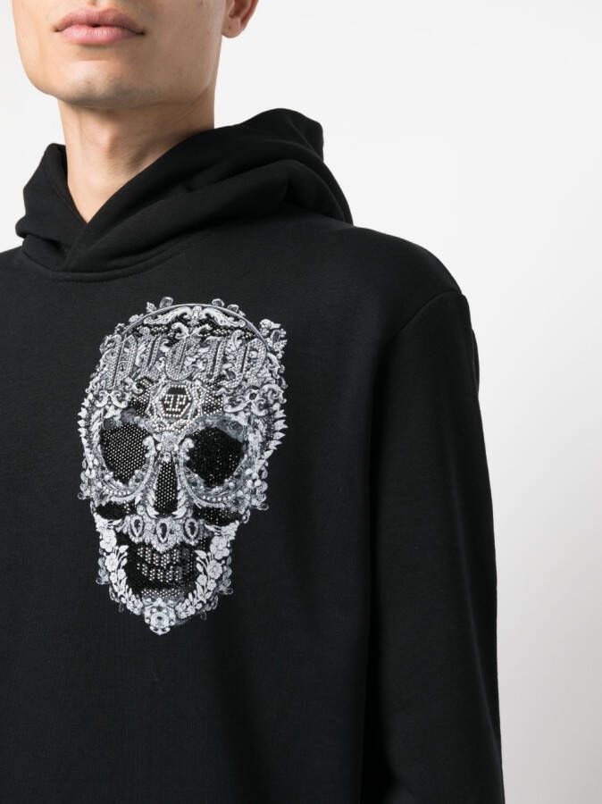 Philipp Plein Hoodie met barokprint Zwart