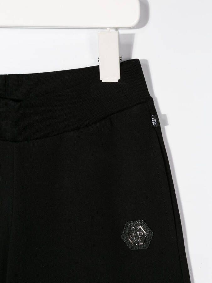 Philipp Plein Bermuda shorts met geborduurd logo Zwart