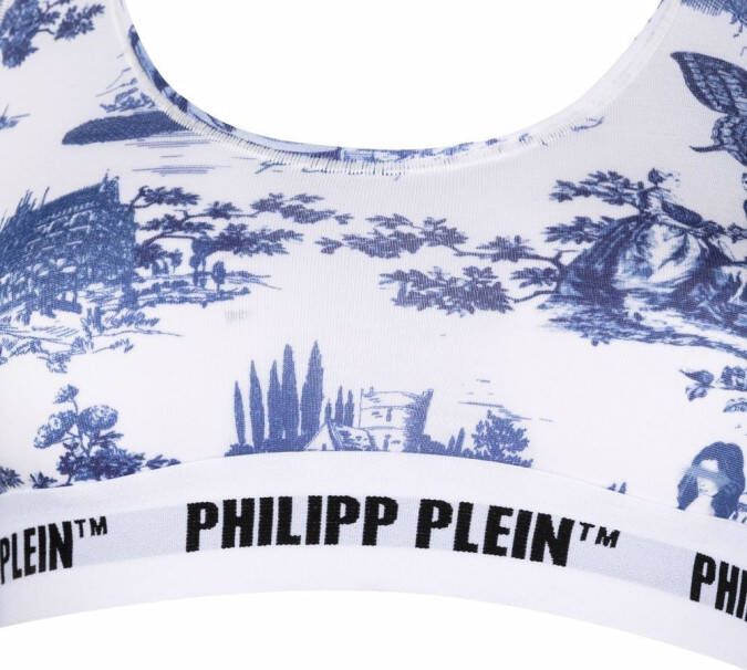 Philipp Plein En Plein Air bh met logo Wit