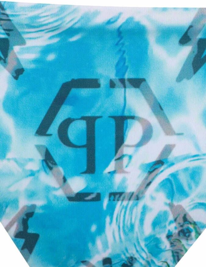 Philipp Plein Bikini met print Blauw