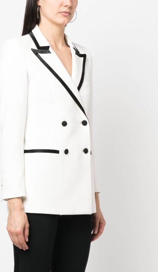 Philipp Plein Blazer met contrasterende afwerking Wit