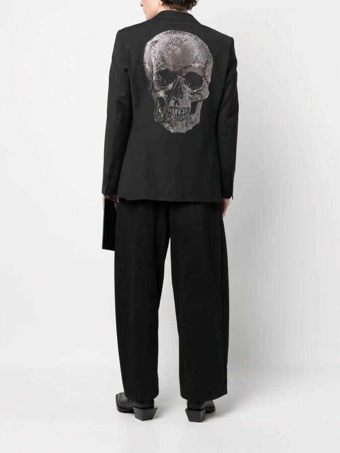 Philipp Plein Blazer met enkele rij knopen Zwart