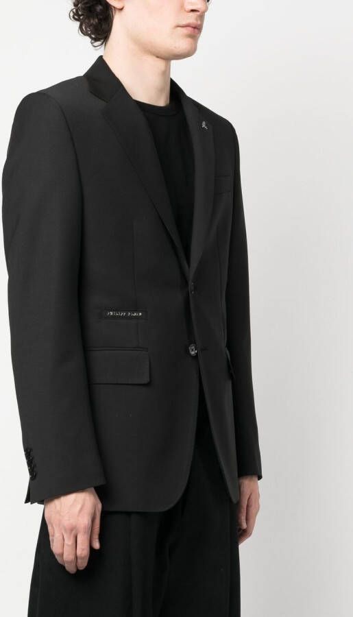 Philipp Plein Blazer met enkele rij knopen Zwart
