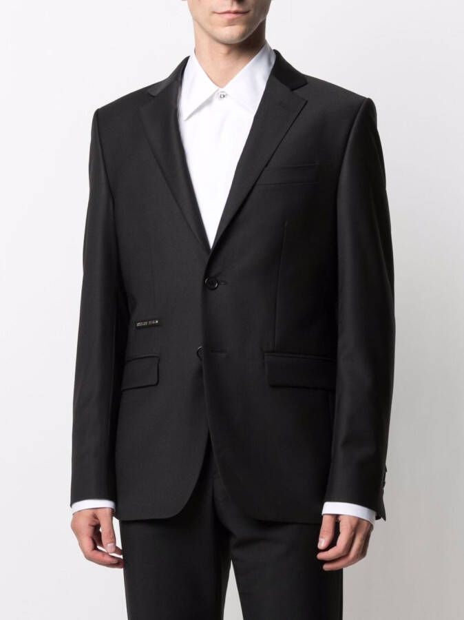 Philipp Plein Blazer met enkele rij knopen Zwart