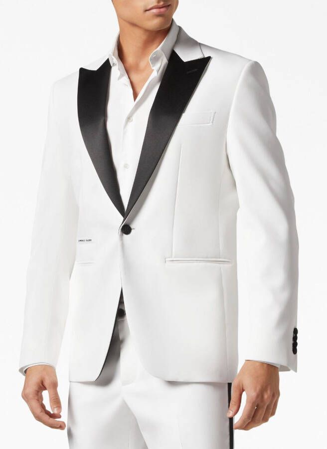 Philipp Plein Blazer met puntige revers Wit
