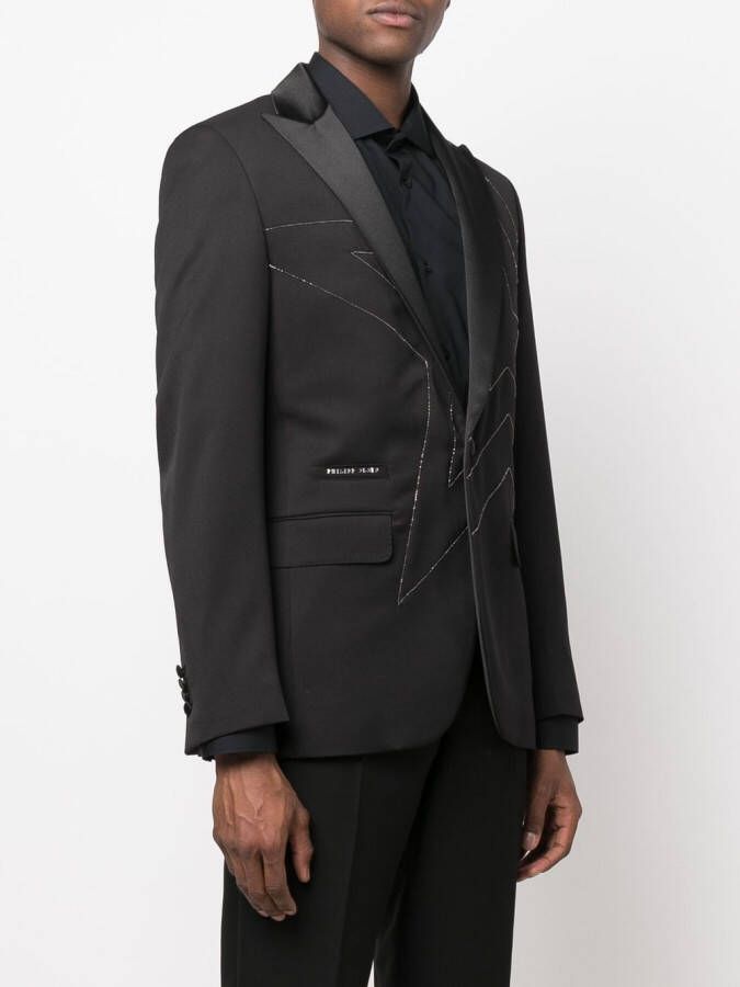 Philipp Plein Blazer met stras Zwart