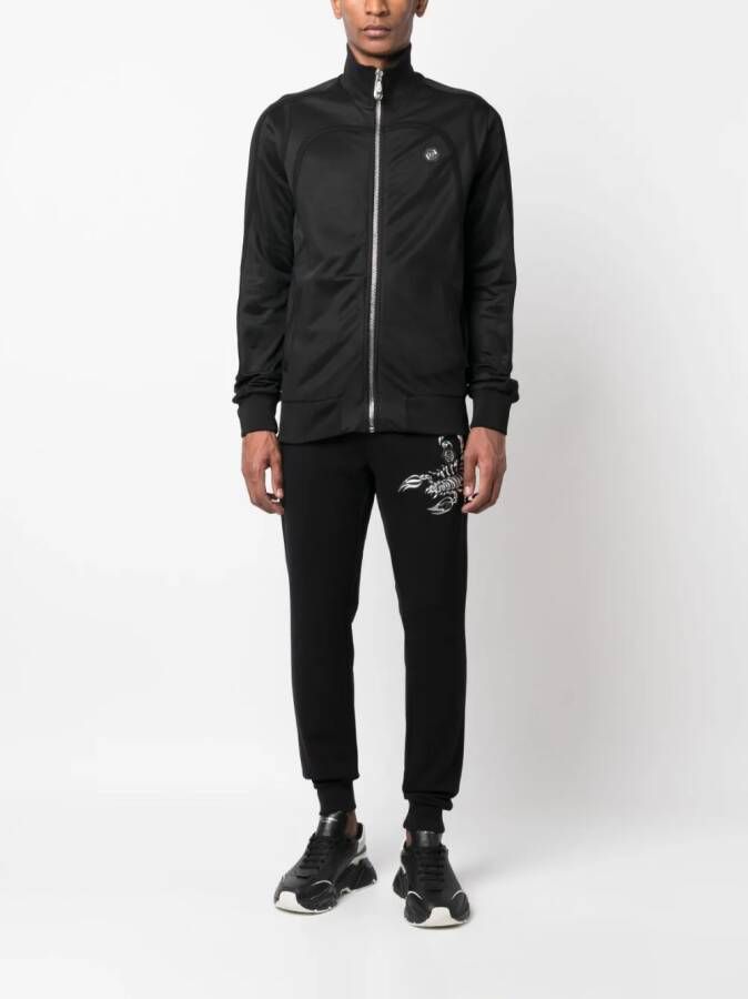 Philipp Plein Bomberjack met patch Zwart