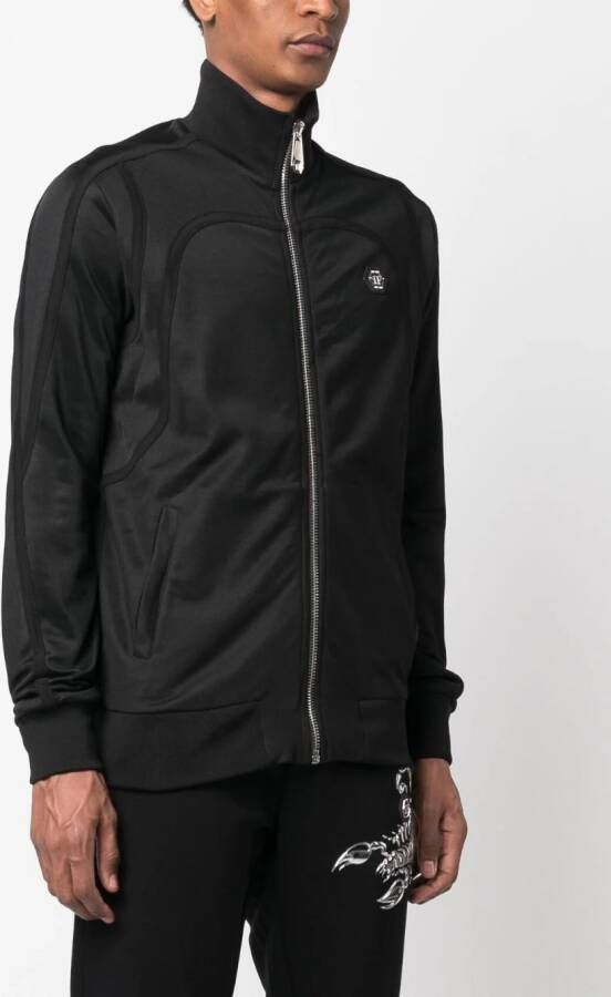 Philipp Plein Bomberjack met patch Zwart