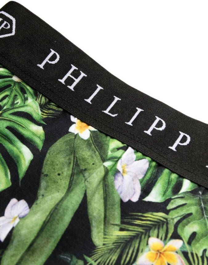 Philipp Plein Boxershorts met bloemenprint Groen