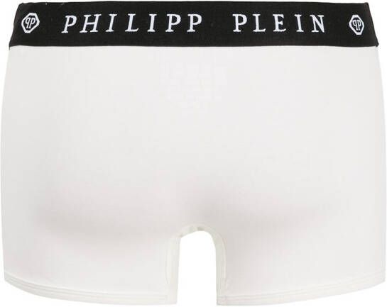 Philipp Plein Boxershorts met geborduurd logo Wit