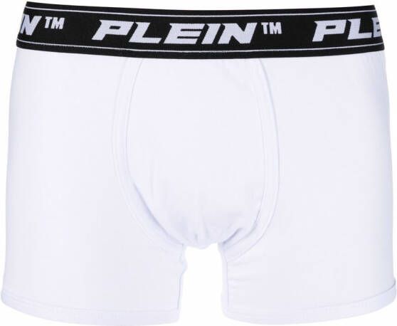 Philipp Plein Boxershorts met logoband (set van 3) Wit