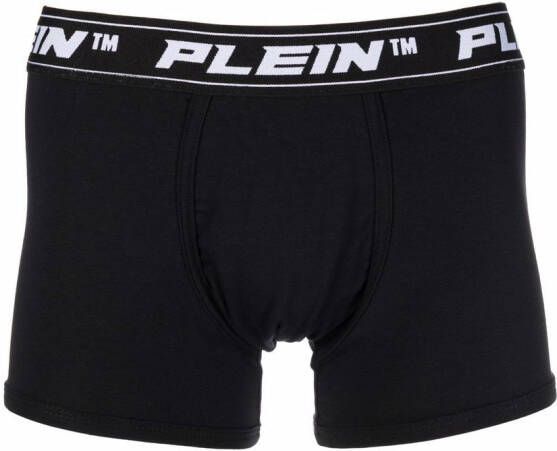 Philipp Plein Boxershorts met logoband (set van 3) Zwart