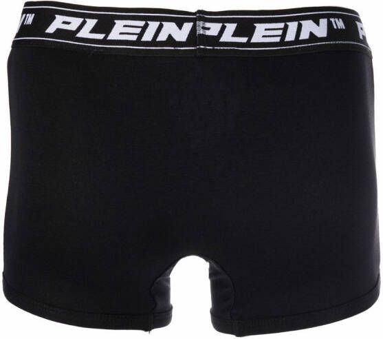 Philipp Plein Boxershorts met logoband (set van 3) Zwart