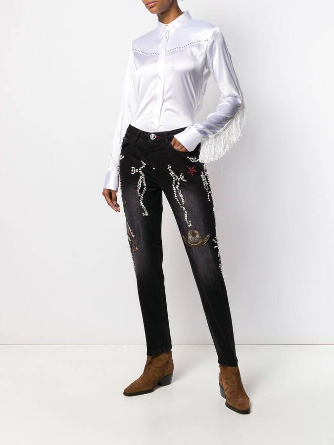 Philipp Plein Boyfriend-fit jeans Zwart