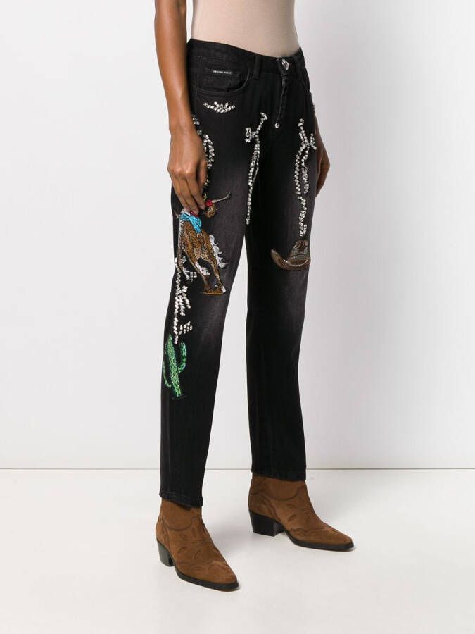 Philipp Plein Boyfriend-fit jeans Zwart