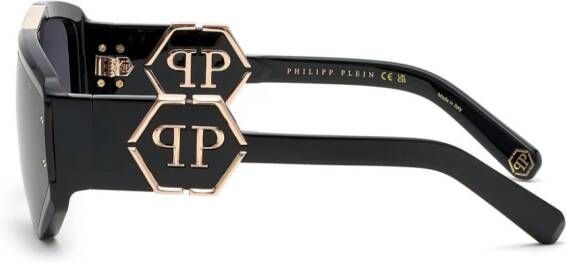Philipp Plein Bril met rechthoekig montuur Zwart