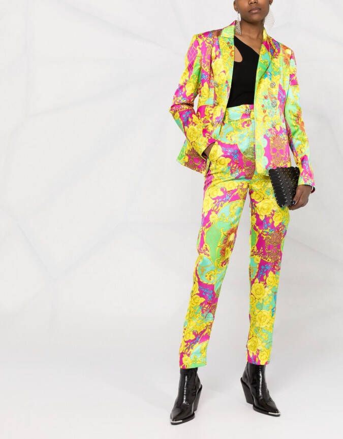 Philipp Plein Broek met barokprint Geel