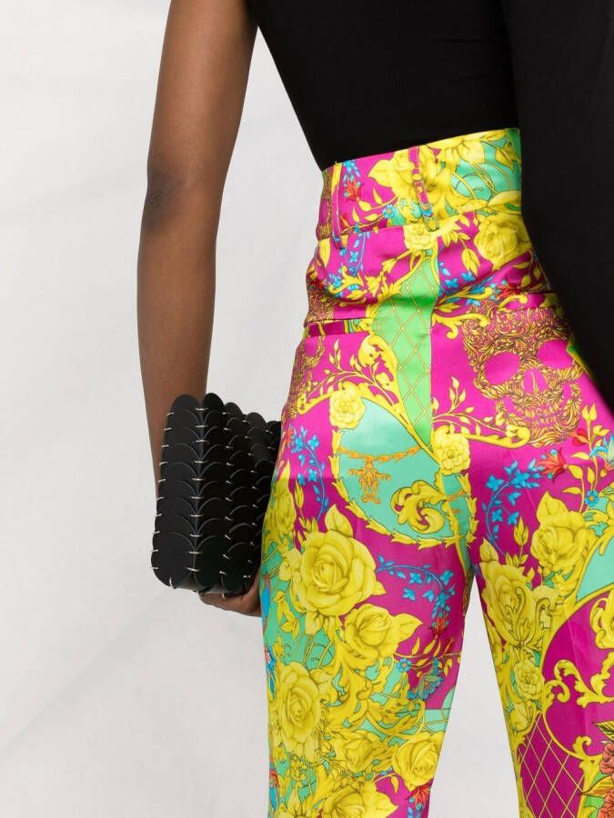 Philipp Plein Broek met barokprint Geel
