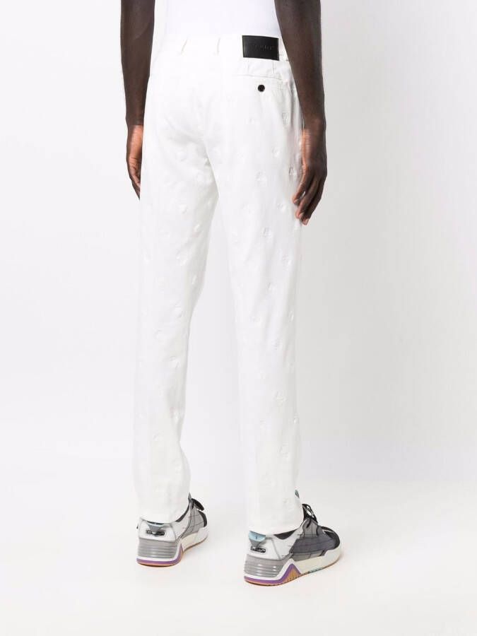Philipp Plein Broek met borduurwerk Wit