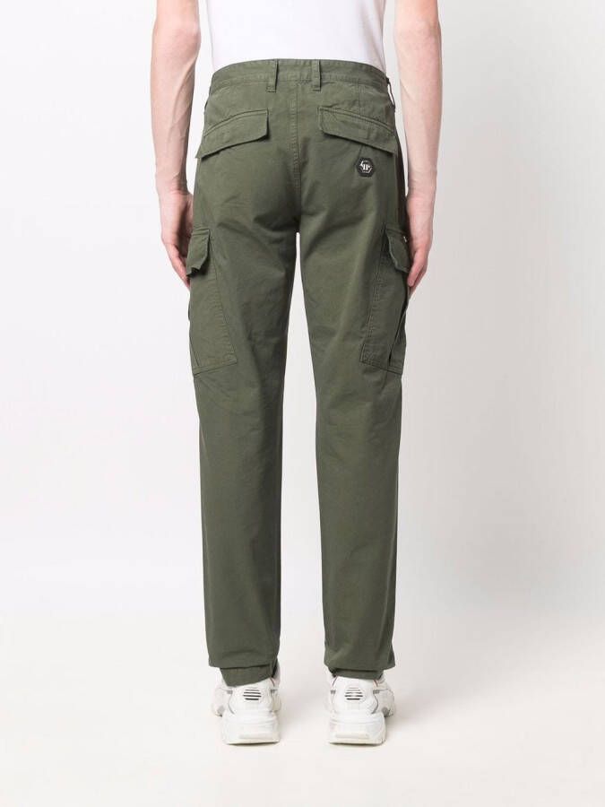 Philipp Plein Straight cargo broek Groen