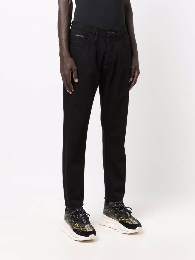 Philipp Plein Broek met logopatch Zwart
