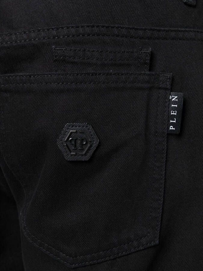 Philipp Plein Broek met logopatch Zwart