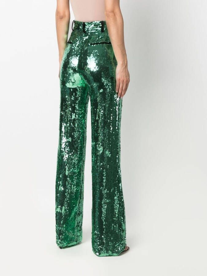 Philipp Plein Broek met pailletten Groen