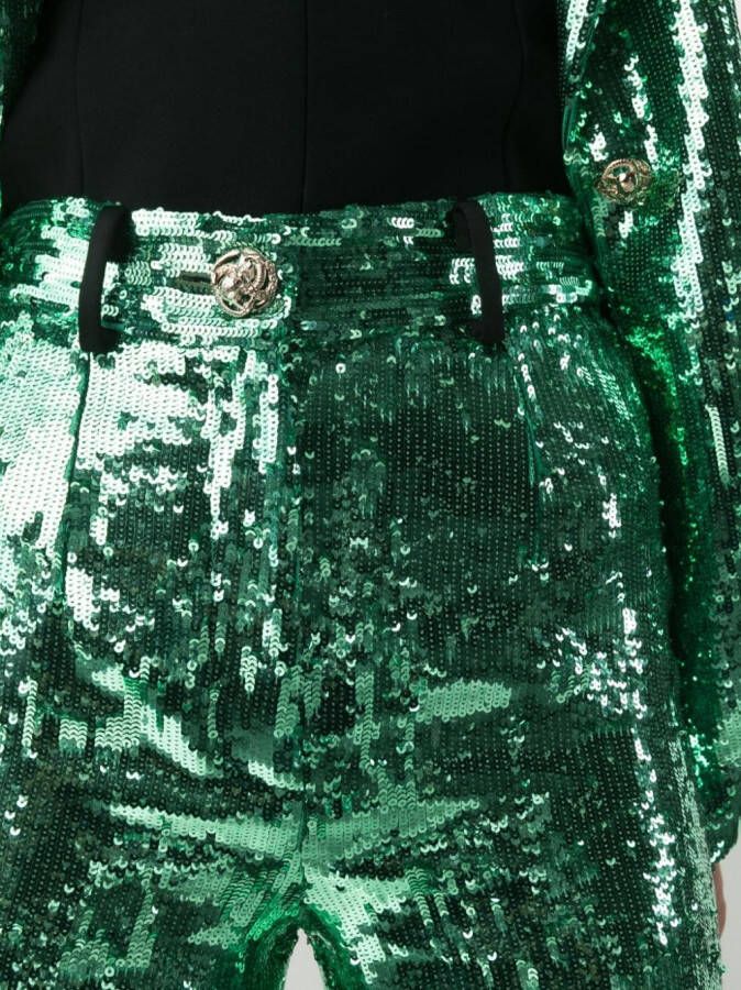 Philipp Plein Broek met pailletten Groen