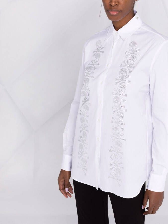 Philipp Plein Button-up blouse Wit