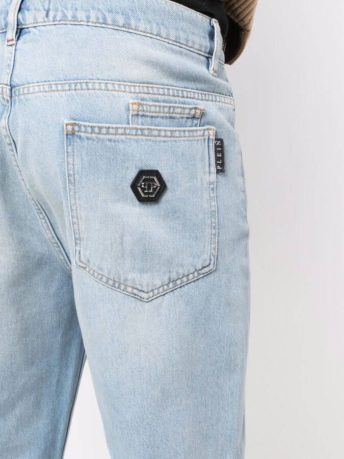 Philipp Plein Carrot jeans Blauw