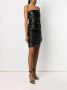 Philipp Plein Cocktailjurk met ruche Zwart - Thumbnail 3