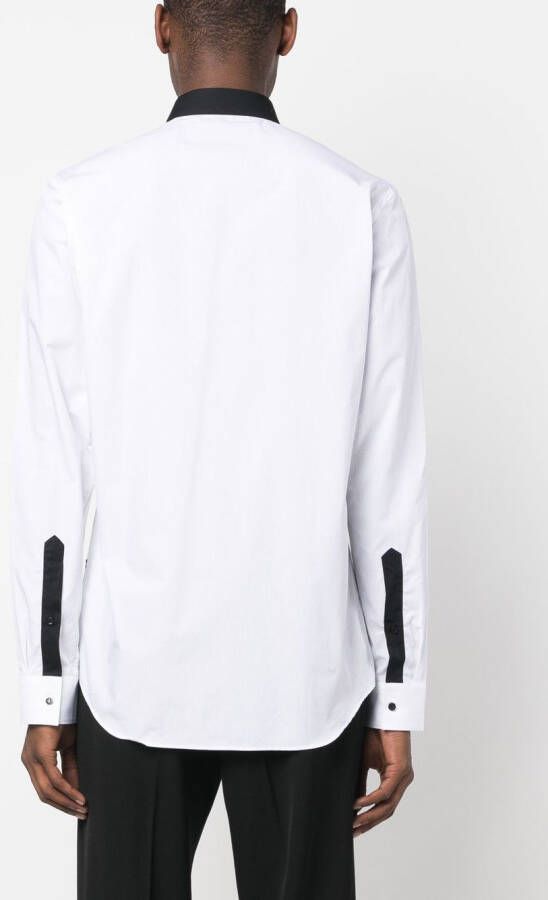 Philipp Plein Overhemd met contrasterende kraag Wit