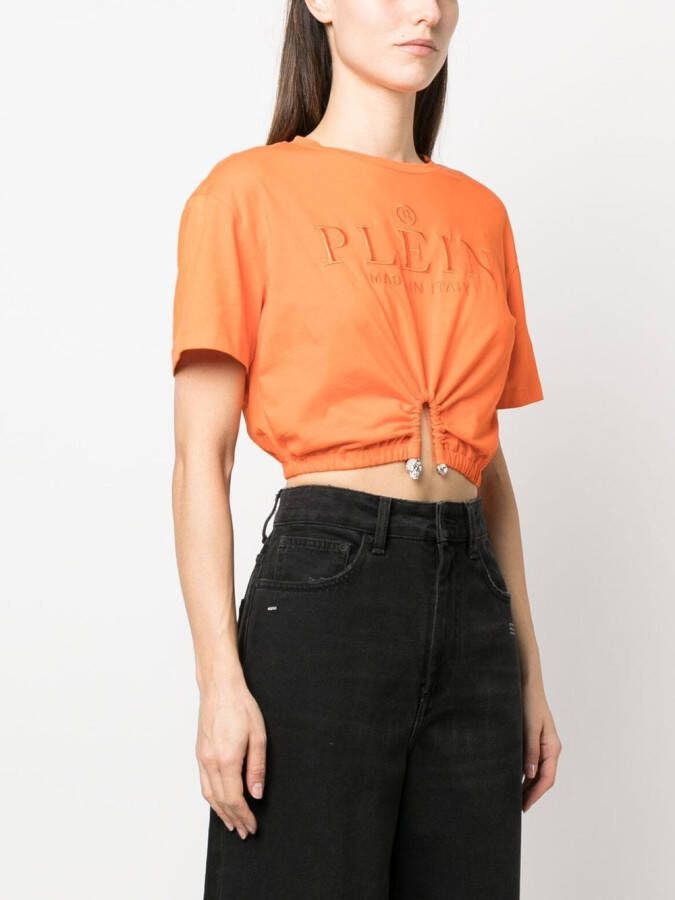Philipp Plein Cropped T-shirt Oranje