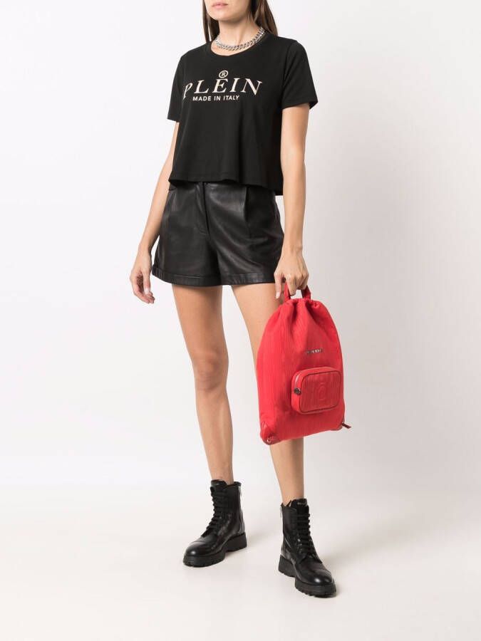 Philipp Plein Cropped T-shirt Zwart