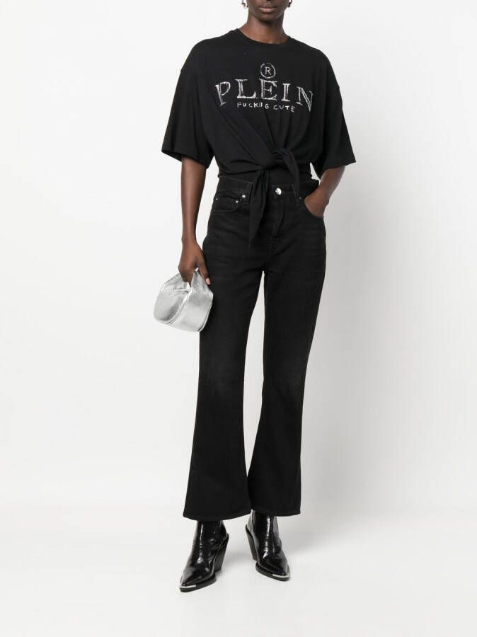 Philipp Plein Cropped T-shirt Zwart