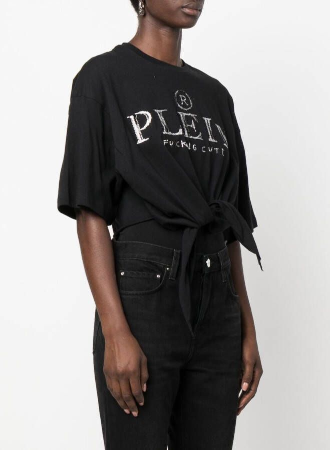 Philipp Plein Cropped T-shirt Zwart