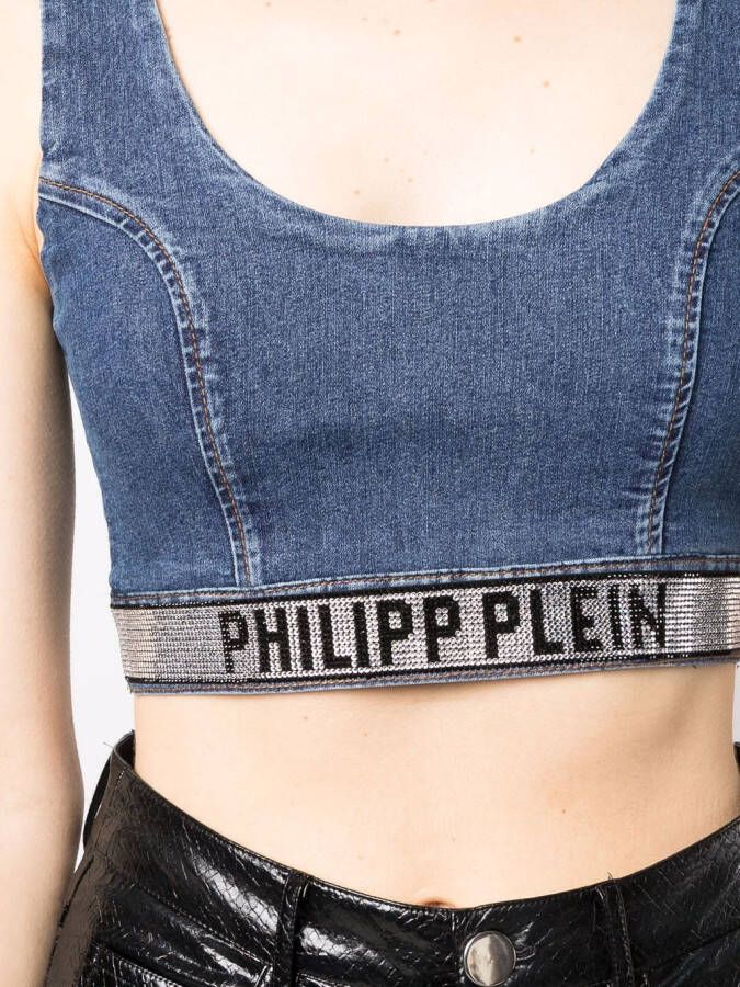 Philipp Plein Cropped top Blauw