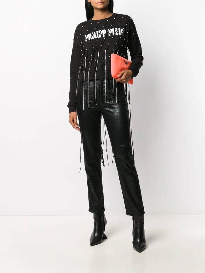 Philipp Plein Cropped top Zwart