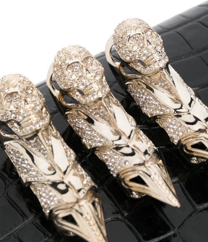 Philipp Plein Crossbodytas met krokodillenleer-effect Zwart