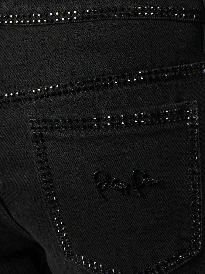 Philipp Plein crystal embellished straight-leg jeans Zwart