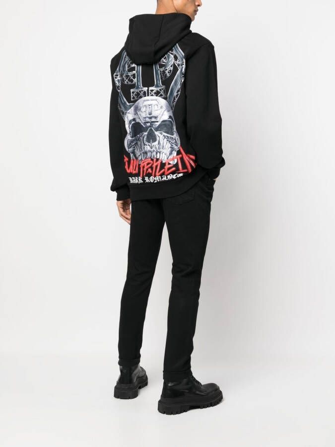 Philipp Plein Hoodie met logoprint Zwart