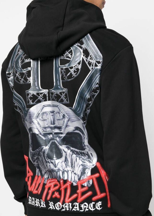 Philipp Plein Hoodie met logoprint Zwart