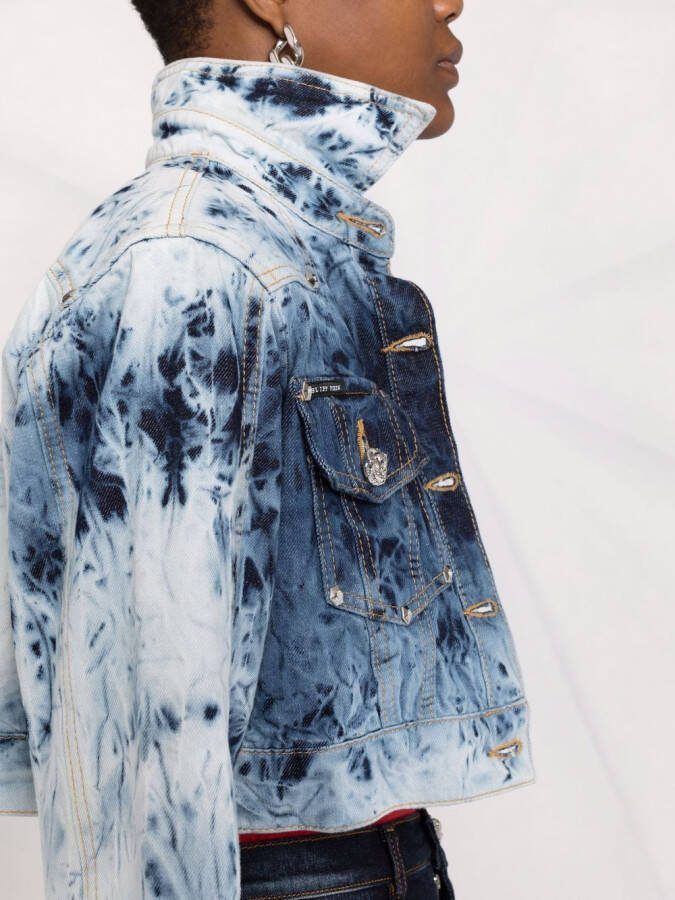 Philipp Plein Denim jack Blauw