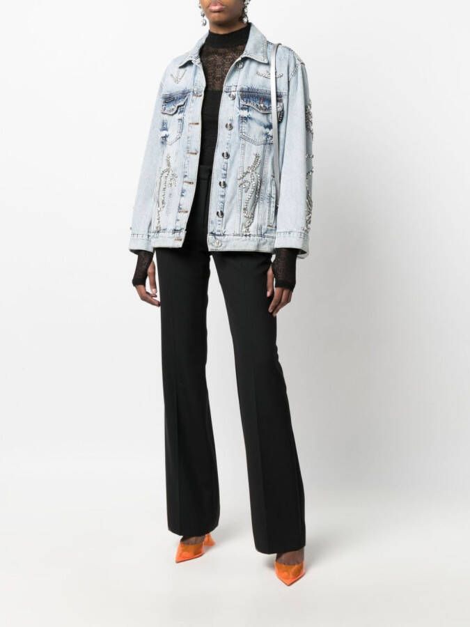Philipp Plein Denim jack Blauw