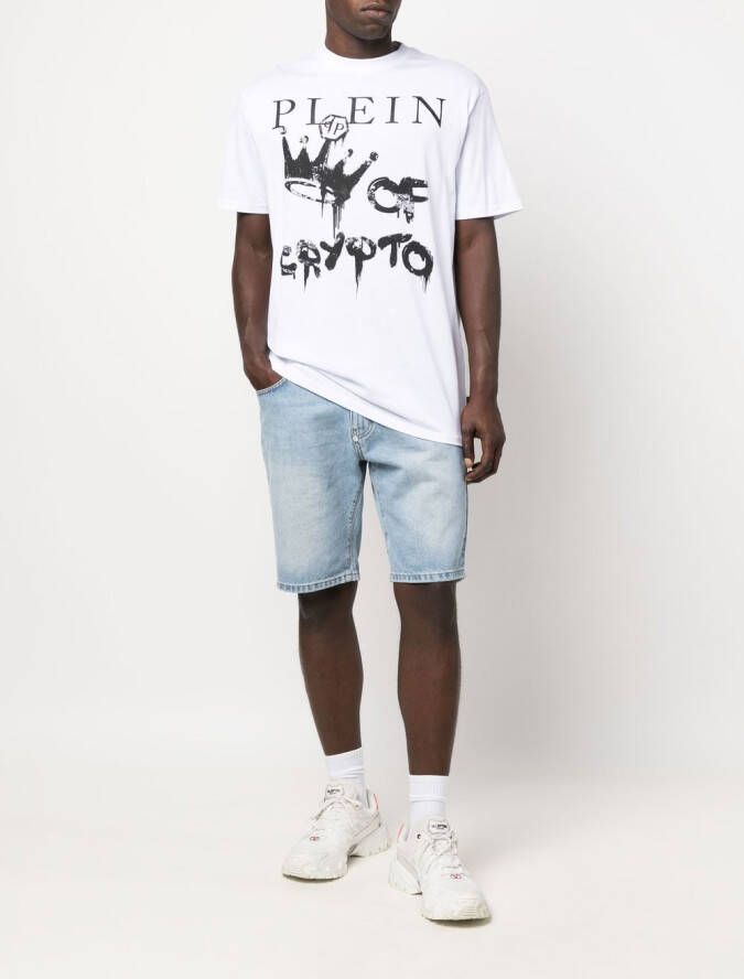 Philipp Plein Denim shorts Blauw