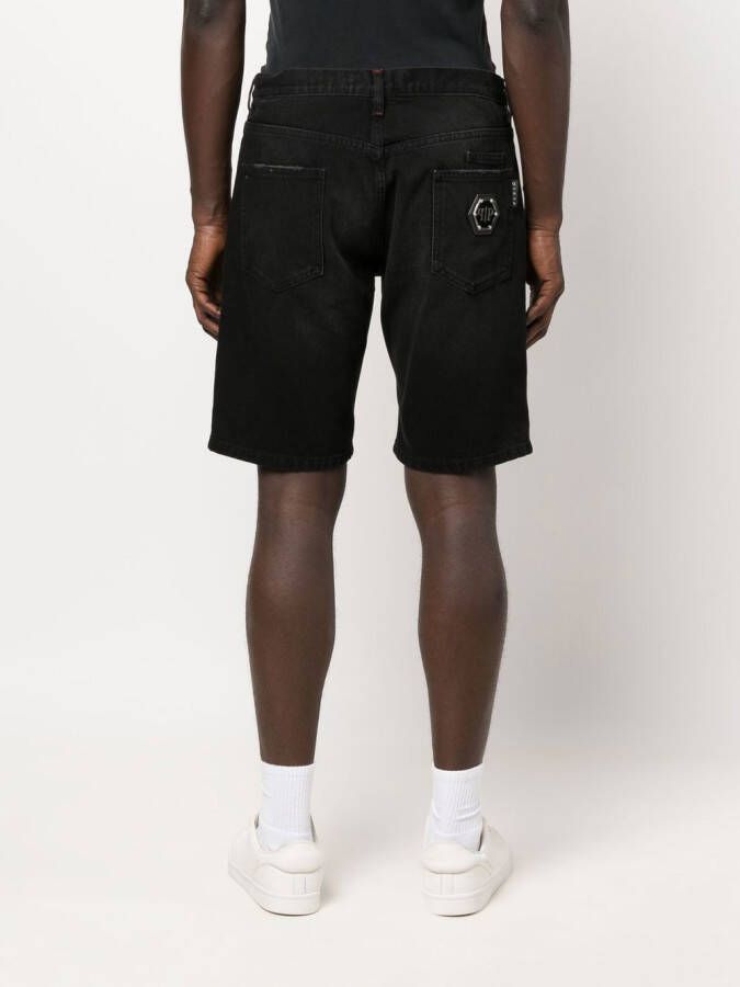 Philipp Plein Denim shorts Zwart