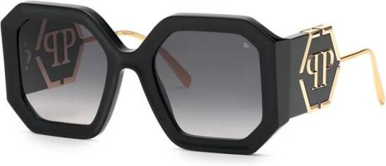 Philipp Plein Diva zonnebril met oversized montuur Zwart
