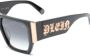 Philipp Plein Zonnebril met rechthoekig montuur Zwart - Thumbnail 3