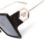 Philipp Plein Zonnebril met vierkant montuur Goud - Thumbnail 3