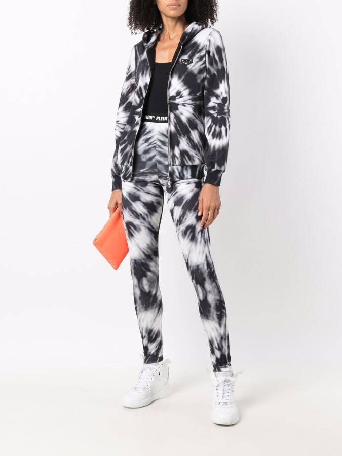 Philipp Plein Fietsshorts met tie-dye print Zwart